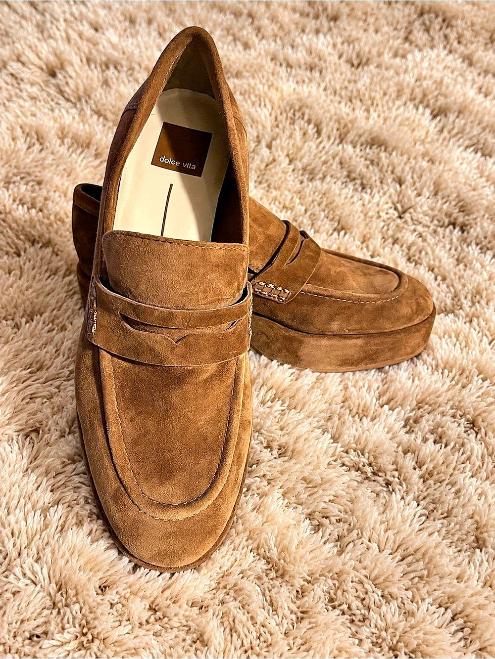 Dolce Vita Tiggy Loafers Brown Heels